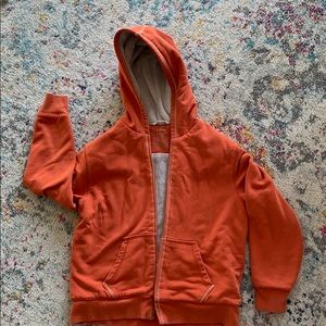 LL Bean orange fully lined full-zip hoodie. 8/10